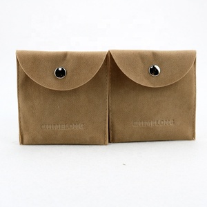 Bolsas de Regalo de Terciopelo con Logotipo Personalizado, Mini Bolsas de Lujo para Joyería, Bolsas de Embalaje de Gamuza con Solapa para Exhibición de Joyas - Product Image 5