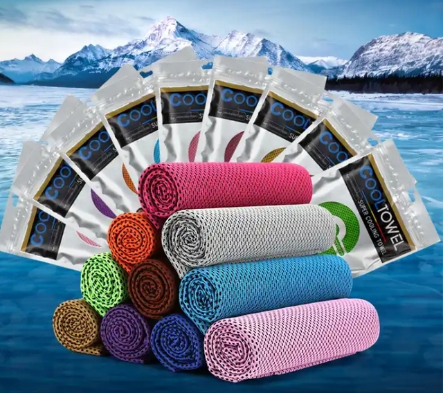 Quick-drying Woven Microfiber Eco-Friendly Hypoallergenic Cooling Towel for Travel Sports Gym Use Antimicrobial Customized