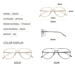 Monturas Ópticas de Titanio con <span class=keywords><strong>Lentes</strong></span> de Resina, Estilo Piloto <span class=keywords><strong>para</strong></span> <span class=keywords><strong>Caballero</strong></span>, Modelo 2023 - Product Image 4