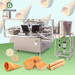 Nouvelle machine à rouleaux pour gaufres pour la production de cornets de glace, ligne de production en acier inoxydable 304, haute productivité, usage commercial - Product Image 1