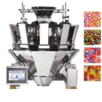 Machine de remplissage et d'emballage de bonbons gélifiés à grande vitesse avec peseuse à 10 têtes