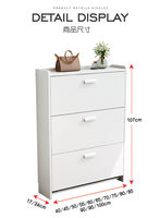 Meuble à chaussures en acier économique pour entrée de maison, console moderne minimaliste intégrée, grande capacité, ultra-mince, avec portes battantes