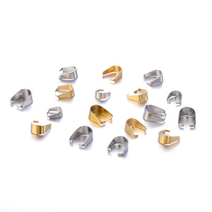 Boucles en acier inoxydable en forme de graines de melon, plaquées or et argent, pour la fabrication de colliers, composants de bijoux - Product Image 4