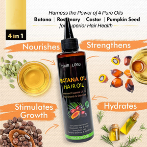 Vente en gros d'huile capillaire naturelle biologique ricin noir jamaïcain nourrit le cuir chevelu et aide à restaurer l'huile de croissance des cheveux Batana plus forte - Product Image 3