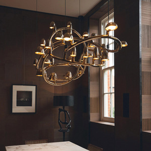 Entwined Mushroom Art Chandelier <b>Led</b> <b>Light</b> E27 Bulb Hotel Lobby Staircase Lighting Large Size Non Standard Shape - Product Image 2
