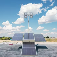 Tour d'éclairage solaire mobile écologique à LED pour situations d'urgence, livraison gratuite