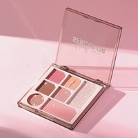 Palette de 7 Couleurs de Fards à Paupières Scintillants Satinés, Minéraux Nacrés, Haute Pigmentation, Sans Cruauté Animale, Marque Privée, Vente en Gros Premium