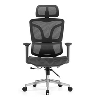 Chaise de bureau confortable et abordable en cuir synthétique, chaise de direction ergonomique pivotante en maille