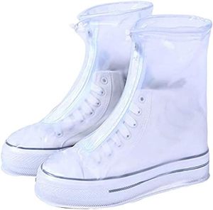 Couvre-chaussures de cheville en PVC imperméable et réutilisable résistant à l'usure pliable avec fermeture à glissière anti-dérapant couvre-chaussures de sécurité - Product Image 2