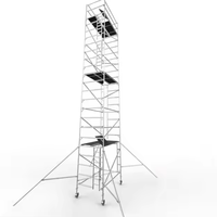 4m 5m 6m 7m pas cher Portable léger étroit mini pliant maison accès mobile échelles en aluminium et tour d'échafaudage à vendre