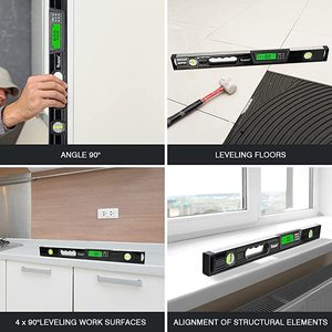 Nivel Electrónico <span class=keywords><strong>Digital</strong></span> Huepar TL60 de Aleación de Aluminio, Herramienta de Medición de 24 Pulgadas con 2 Burbujas de Alta Precisión - Product Image 6