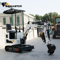 Mini-excavatrice sur chenilles diesel Digger Master blanche 0,7 tonne avec moteur EPA et pompe hydraulique, à prix abordable, à vendre
