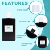 Bouteille en plastique carrée noire PETG de haute qualité de 6,7 oz (200 ml) pour l'emballage de lotion corporelle avec bouchon à disque