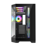 GAMEMAX-HYPE-A Mid Tower ATX Gaming PC Case with 3-Piece Glass Panels OEM/ODM in Stock
