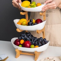 Ofertas Destacadas 2025: Bandeja y Soporte de Exhibición de Bambú Multicapa para Frutas y Aperitivos
