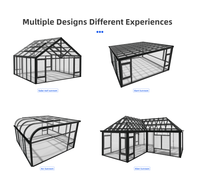 Plan de cadre en alliage d'aluminium pour solarium personnalisable ZCSUNG/forme de toit polygonale pour balcon extérieur ou grand
