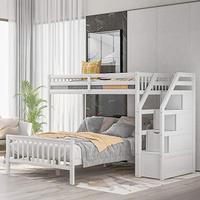 Lit superposé multifonctionnel pour chambre à coucher, meubles en bois modernes, lit superposé pour enfants avec rangement