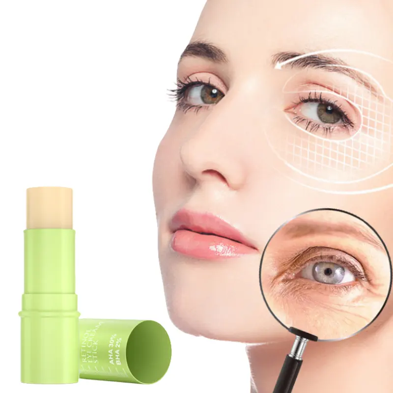Private Label Instant Eyebags Removal Under Eye Dark Circles Remove Caffeine Eye Cream Anti Wrinkle Nourishing Retinol Eye Stick