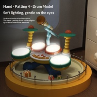Baby Jazz Drum Electronic Educational Light-up Plastic 6-piece Drum Set Percussion Instrument Children's Toy