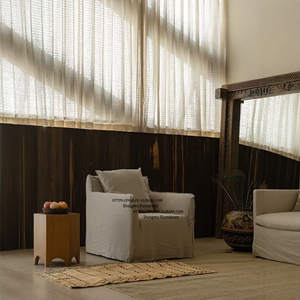 Fauteuil simple en tissu de <span class=keywords><strong>lin</strong></span> <span class=keywords><strong>blanc</strong></span> de style nordique <span class=keywords><strong>japonais</strong></span>, design amovible et lavable, meubles pour salon et balcon - Product Image 4