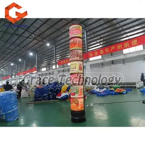 Rotated Tower Inflatable Column Events Decoration Inflatable Pillar LED Lighting Tubes for Advertising