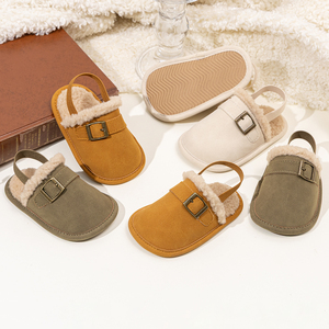 Chaussures à boucle pour bébé Doublure en coton Semelle souple Mules chaudes pour bébé pour filles Chaussures habillées toutes saisons - Product Image 1