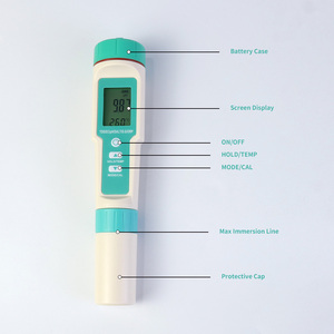 Oem/ODM 5-in-1 hồ bơi Aquarium đa thông số cụ kỹ thuật số PH Meter TDS độ mặn Meter chất lượng nước Monitor - Product Image 4