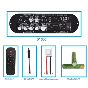 Carte d'amplificateur domestique 2.1 canaux haute puissance en alliage d'aluminium avec double entrée MIC USB et <span class=keywords><strong>récepteur</strong></span> radio FM <span class=keywords><strong>HiFi</strong></span> &amp;   Amplificateur - Product Image 6