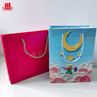 Sac Cadeau de Luxe en Papier avec Poignée en Ruban, Impression Offset Personnalisée du Logo, Art, Taille Personnalisée Acceptée, CMJN, Recyclable