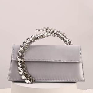 Nouveau Sac à Main en Satin pour Femme 2026, Pochette de Soirée Scintillante Ornée de Diamants - Product Image 5