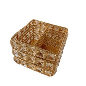 Exquisite Rotating Compartment Metal square <strong>Storage</strong> Box Pen Holder Cosmetic Brush <strong>Remote</strong> <strong>Control</strong> <strong>Storage</strong> - Product Image 5