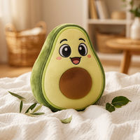 Peluche avocat bébé personnalisée en carton, jouet en peluche avec logo brodé pour la décoration de la maison, cadeau pour enfants
