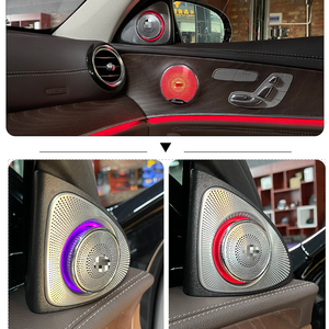 Pour Mercedes-Benz C GLC E S W205 W213 W222 X253, éclairage d'ambiance 64 couleurs, haut-parleur tweeter 3D lumineux, kit de modification automobile - Product Image 3