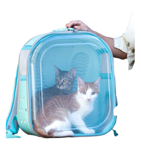 Large Outdoor <b>Cat</b> Backpack Portable Foldable Transparent Pet Carrier with Panoramic Breathable Feature Fabric Animal Pattern - Product Image 1