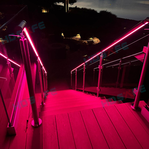 ราวบันไดเรือยอชท์ ราวบันไดกระจก ราวบันได LED ราวบันไดข้างอาคาร ราวบันไดริมทะเล ราวบันไดภายในอาคาร ราวบันไดภายนอกอาคาร ราวบันไดรักษาความปลอดภัย ระเบียง ลานบ้าน ระเบียง ราวบันได ราวจับ - Product Image 2