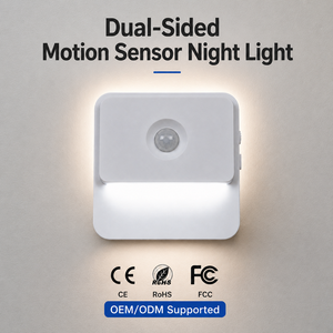 Dual-Sided Rechargeable Modern <b>Motion</b> <b>Sensor</b> <b>LED</b> Night <b>Light</b> 6000K Stepless Dimmable Type-C Wall <b>Light</b> Bedroom Hallway Stairway - Product Image 1