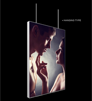 Affichage de boîte à lumière LED intérieure et extérieure suspendus ou support au sol affiches lumineuses et décoration de signes pour la publicité