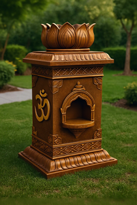 Handcrafted Traditional Tulsi Vrindavan Stand For Hindu Home Luxury Wooden Tulsi Pot Stand Wholesale Manufacturer & Exporter USA - Product Image 4