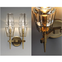 Laiton antique LED applique murale en cuivre plein salon mur arrière chambre lampe de chevet fer couloir lumière fer laiton Antique couleur