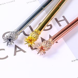 Hot Selling 3D Pineapple Top Twist Metal Ballpoint <b>Pen</b> Rose Gold Gold <b>Silver</b> Luxury Decorative Gift Wedding Souvenir - Product Image 3