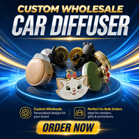 Diffuseur de parfum suspendu personnalisé en métal de luxe moderne pour grille d'aération de voiture, longue durée, vente en gros
