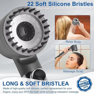 Doccetta Multifunzione Potente a Pressione con Filtro Massaggiante e Tre Modalità di Spruzzo Regolabili, Cromata, <span class=keywords><strong>per</strong></span> Uso Alberghiero - Product Image 2
