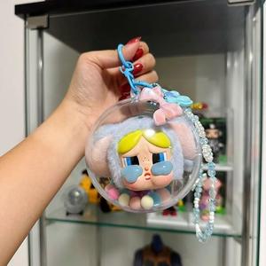 Bolas de Adorno Navideñas Transparentes de 10cm, Duraderas y a la Moda, para Llaveros, Bolsos, Cajas de PC, Organizadores DIY y Cajas Sorpresa, con Diseño de Muñeca Crybaby - Product Image 4