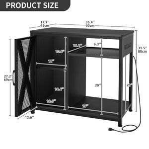 Supporto per <span class=keywords><strong>Acquario</strong></span> in Metallo da 40-50 Galloni con Armadietto e Presa di Corrente - Product Image 4