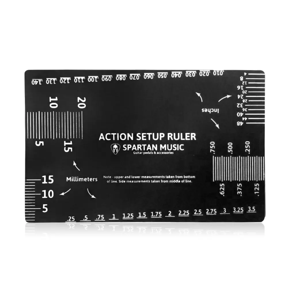 String Action Ruler Gauge, Stainless steel Guitar Set Up Repairing Tool for Luthier, Fit For Acoustic Guitar,Ukulele,Bass