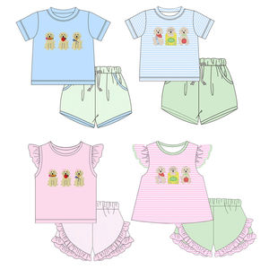 Précommande MOQ 5 Trendyism Boutique Tenues de Rentrée Scolaire pour Filles et Garçons en Coton Biologique Doux avec Imprimé Chiots de Noël, Vente en Gros pour Frères et Sœurs - Product Image 1