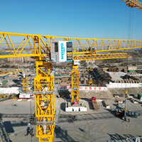 Grúa Torre plana de la parte superior de la Dh620-25T con el alcance de 85m para el engranaje y el motor de elevación pesados como componentes principales de la grúa de la base
