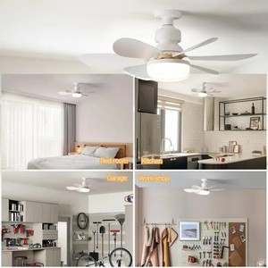 <span class=keywords><strong>Ventilador</strong></span> de <span class=keywords><strong>Techo</strong></span> de 30W/40W con Control Remoto, <span class=keywords><strong>Luz</strong></span> LED, Base E27, <span class=keywords><strong>Ventilador</strong></span> de <span class=keywords><strong>Techo</strong></span> Inteligente y <span class=keywords><strong>Silencioso</strong></span> para Dormitorio y Sala de Estar - Product Image 4
