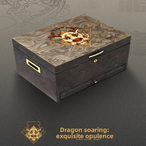 Eonluxe Caja de Almacenamiento de Cigarros de Lujo con Acabado Lacado del Zodíaco Chino, Edición Limitada Global con Vitrina de Exhibición con Superficie de Pintura Piano - Product Image 4