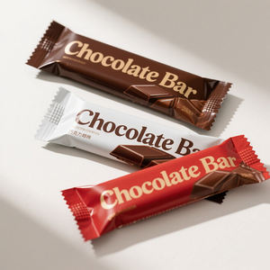 Bolsita de plástico con bordes dentados impresos personalizados con sello lateral trasero para alimentos, embalaje de cereales y galletas, bolsa de barra de Chocolate Mylar - Product Image 6